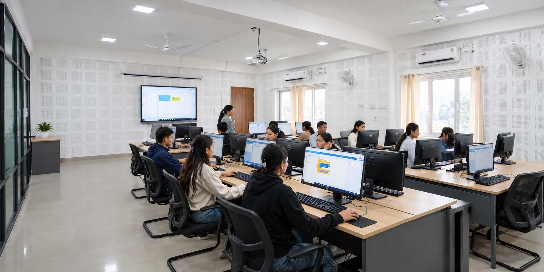 Live Practical Batch at Trinity Computer Institute Namchi